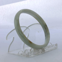 Jade Bangle Burmese Jadeite Comfort Cut Natural Stone Bracelet 9 inch 73.5 mm - £103.73 GBP