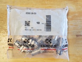 CAMOZZI 6590 06-00 65900600 Pack of 10 3/8&quot; Tube Union Push In Panel Mount - $56.90