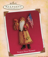 Hallmark North Pole Patriot USA Flag Santa Claus Christmas Tree Ornament... - £11.59 GBP