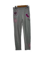 Desigual Girls Pant Large Grey Flip Sequin Stretch Knit New - $24.09