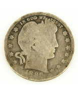1896 O BARBER SILVER QUARTER COIN SEMI KEY DATE GOOD CONDITION - €36,10 EUR