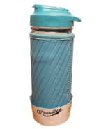 NEW Masontops Mason Jar Hydration Kit Glass Water Bottle w/Neoprene Turq... - $17.95