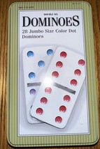 Double 6 Dominoes In Tin Assorted Colors - $10.00