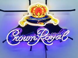 New Crown Royal Beer Light Lamp Neon Sign 24&quot;x20&quot; with HD Vivid Printing - £208.46 GBP