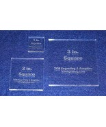 Square Templates. 3 Piece Set 1&quot;, 2&quot;, 3&quot; - No Seam -Clear ~1/4&quot; - £20.58 GBP