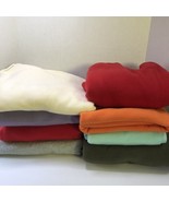 4 Pounds 10 Ounces  Solid Fleece Fabric 8 Pieces Up to a Yard in Length - £23.18 GBP