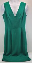 QQ) Dress the Population Woman Green V-Neck Sleeveless Sheath Dress XXL - $49.49