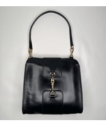 Hermes Vintage 70s Small Bag Black Leather Gold Shoulder Purse - €2.639,54 EUR