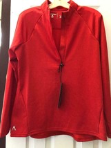 Nwt Ladies Antigua Red Long Sleeve 1/4 Zip Pullover Golf Shirt Jacket - L - £26.27 GBP