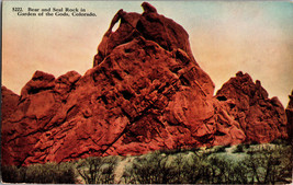 Bear and Seal Rock Garden of the Gods Denver CO Vintage Postcard (D8) - £4.59 GBP