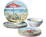 Ocean View Dinnerware, Dishes, Multicolor - $69.80