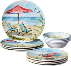 Ocean View Dinnerware, Dishes, Multicolor - $69.80