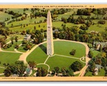 Battle Monument Birds Eye View Bennington VT Vermont UNP Linen Postcard V12 - $3.91