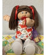 Vintage Cabbage Patch Kid Girl With Pacifier HM#4 Brown Hair Brown Eyes ... - $305.00