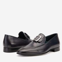 The Astoria Navy Buffalo Leather Men’s Loafer image 2