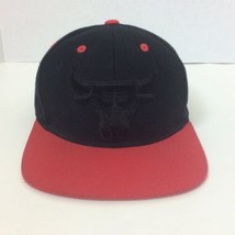 Chicago Bulls Mitchell &amp; Ness Nostalgia Snapback Cap Hat NBA Red Black - £11.19 GBP