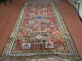Antique Moroccan Wide Runner Rug 4x9 Tribal Carpet Hallway Rug Geometric Red - £647.61 GBP
