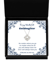 To my Goddaughter, No matter where you go - Love Knot Silver Necklace. Model  - £31.93 GBP