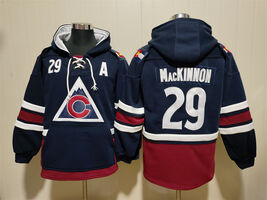 Nathan MacKinnon Colorado Avalanche Navy Pocket Lace-Up Pullover Jersey ... - $59.25
