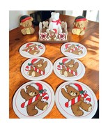 House Of Lloyd Coaster Set Christmas Bear + Salt &amp; Pepper Shakers &amp; Orna... - $221.81 MXN