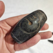 Antique Black Magnetic Stone mysterious animal carving Stone Bead Amulet... - £45.78 GBP