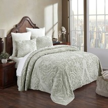 Full Size 100-Percent Cotton Chenille 3-Piece Coverlet Bedspread Set in ... - $245.49