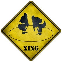 Sumo Ring Xing Novelty Mini Metal Crossing Sign - £13.30 GBP