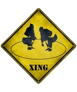 Sumo Ring Xing Novelty Mini Metal Crossing Sign - £13.54 GBP