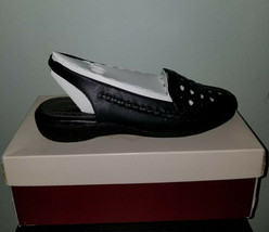 Covington Frances Womens&#39; Sling Back, Casual Leather Sandals, Black, Sz.7 M(US) - £21.88 GBP