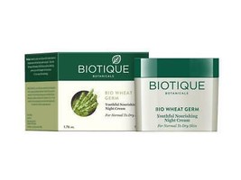 Biotique Bio Wheat Germ Youthful Nourishing Night Cream 50gm Unisex skin care - £13.42 GBP