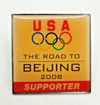 2008 Road to Beijing USA Supporter Lapel Pin Olympics Hat  - £7.63 GBP