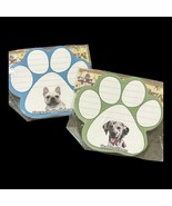 Dog Paw Print French Bulldog or Dalmatian Magnetic Note Pad NEW - $9.49 CAD