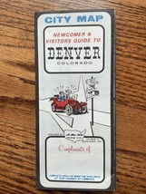 1969 Denver Colorado Newcomer and Visitor Road Map - £7.42 GBP