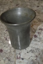 French J &amp; G Antique Pewter Etain Cup, 3.5” Tall - £21.58 GBP