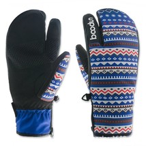 Ing hiking windproof waterproof thick warm cotton gloves three finger ski gloves female thumb200