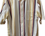 Roundtree and York Mens Size L Buttton Down Short Sleeved Striped Shirt ... - $12.46