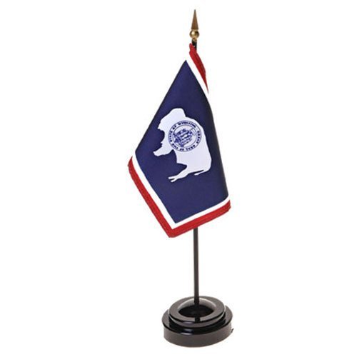 Wyoming Flag 4X6 Inch Mounted E Gloss - $8.40