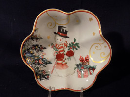 Williams Sonoma Twas The Night Before Christmas Snowman NUT/CANDY Dish - Excel. - £31.10 GBP