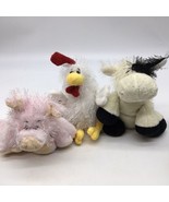 Ganz Webkinz Pig HM002 Cow HM003 Chicken HS205 Plush Farm Animals Lot Of 3 - $29.99