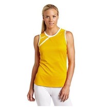 ASICS Women&#39;s Court Diva Fitness Shirt Gold/White Size XS - £7.58 GBP