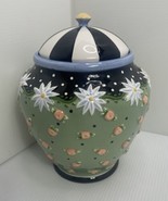 Vintage Mary Engelbreit Canister w Lid 1999 Michel &amp; Co 8” Floral Canister - $37.39