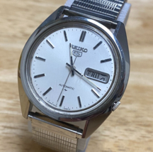 VTG Seiko Automatic Watch 7009-8270 Japan Men Silver Steel Stretch Band Day Date - £113.90 GBP