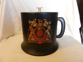 Vintage Kraftware Ice Bucket With Handle, Vinyl, Scottish Crest Design - $57.00