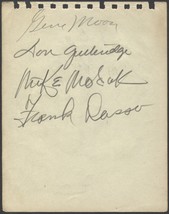 1940&#39;S SIGNED ALBUM PAGE X6 GENE MOORE DON GUTTERIDGE FRANK DASSO BROWNS... - €25,16 EUR
