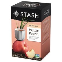 NEW Stash Tea Oolong White Peach Natural 18 Tea Bags - $9.47