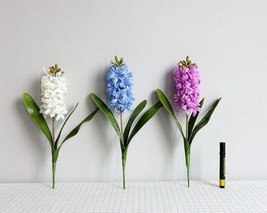 Artificial Hyacinth Plant Fake Flower Arrangement Home Floral Decor Wedd... - $242.13 MXN