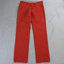 J.CREW 32 x 34 Red Cotton Twill Urban Slim Mens Chino Pants - £19.74 GBP