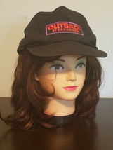 Nissin Black Outback Steakhouse Cotton Baseball Cap Hat Embroidered Oran... - $9.85