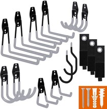 Garage Hooks with Bike Hook Extension Cord Organizer 15 Pack Set Steel Multi Too - £42.52 GBP