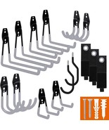 Garage Hooks with Bike Hook Extension Cord Organizer 15 Pack Set Steel M... - £42.33 GBP